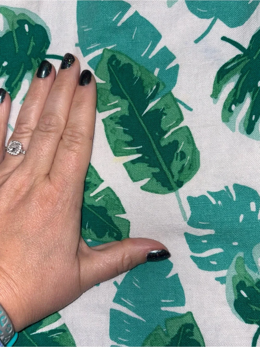 J. Crew Monstera Palm Leaf Print Linen Blend Pencil Skirt XXL